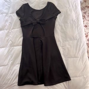 Francesca's Collections Black Dress with Bow Detail